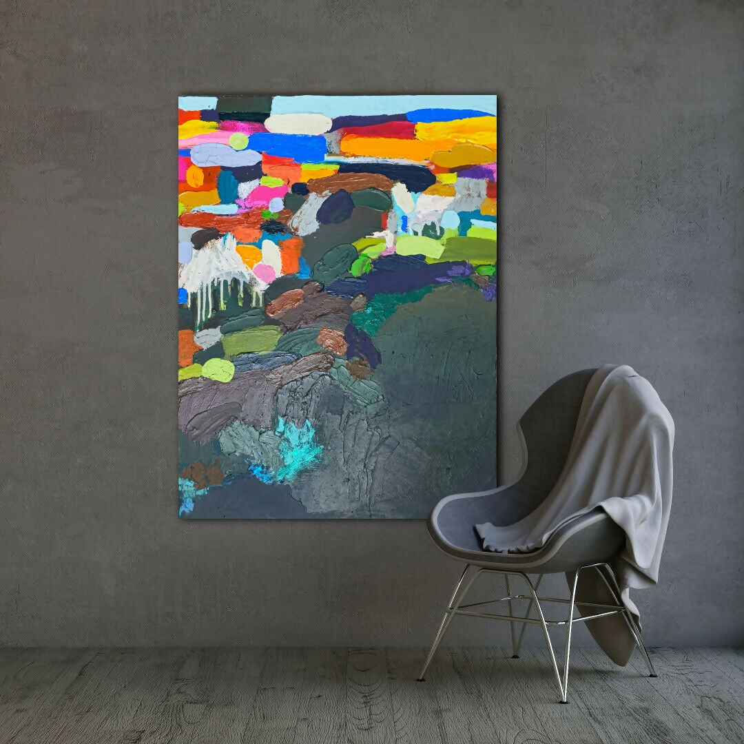 Upper East Cliff-by-Sadik Stitch-original art-Gioia