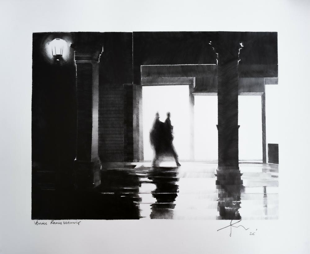 Venice Winter Evening-by-Nigel Bailey Original Art-original art-Gioia