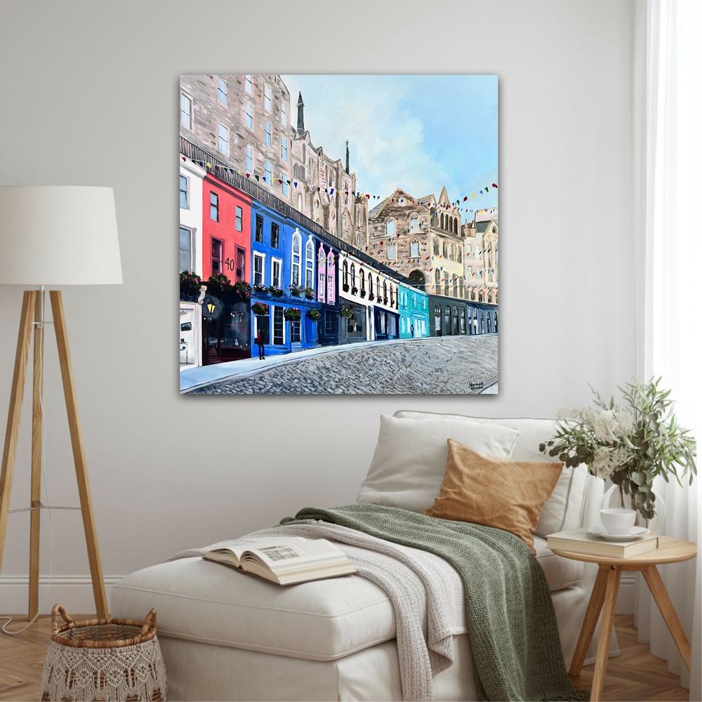 Victoria Street, Edinburgh. Original hand-painted artwork by Meredith Howse.-by-Meredith Howse-original art-Gioia