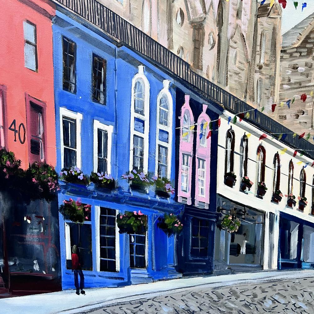 Victoria Street, Edinburgh. Original hand-painted artwork by Meredith Howse.-by-Meredith Howse-original art-Gioia