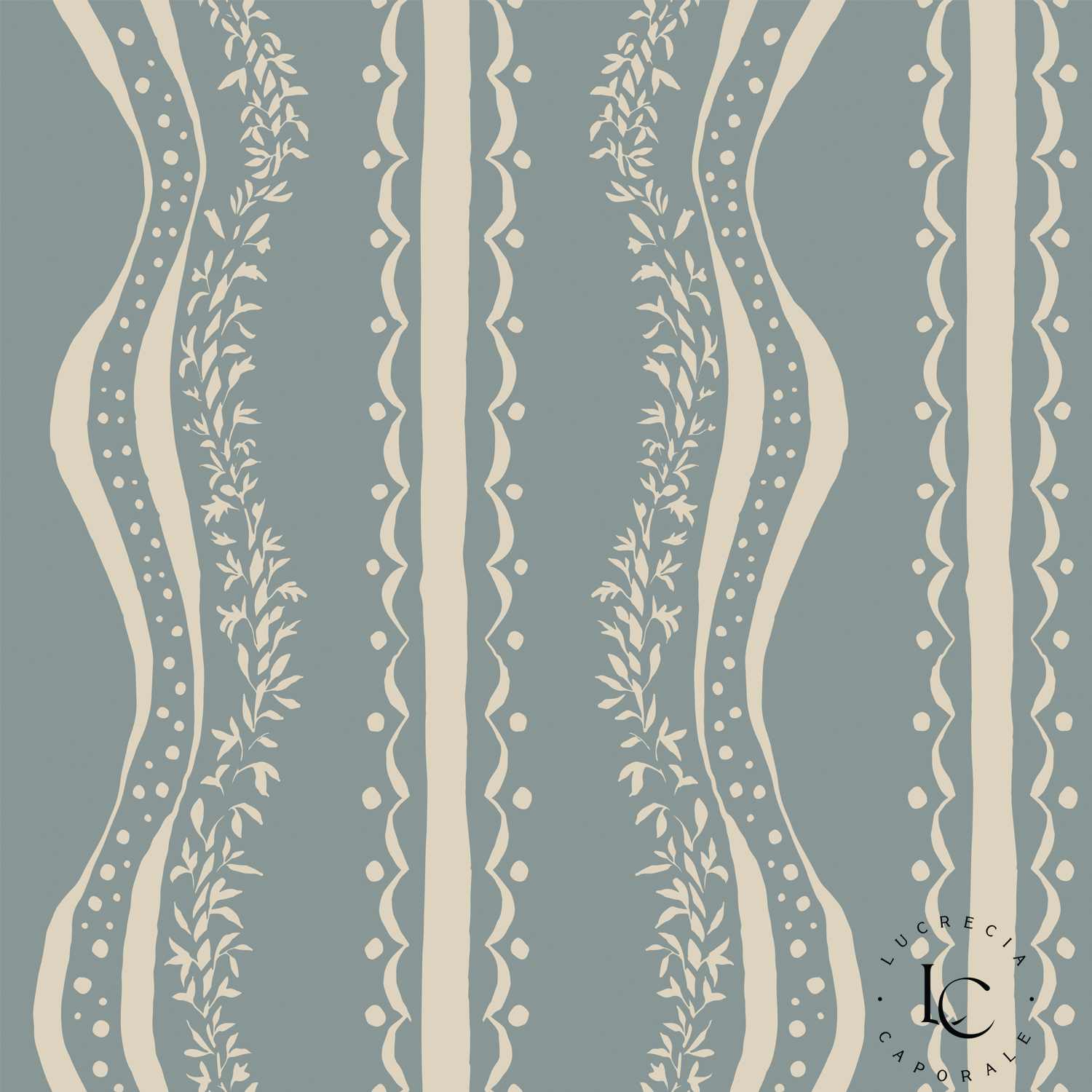 Decorative Waves Steel, Wallpaper