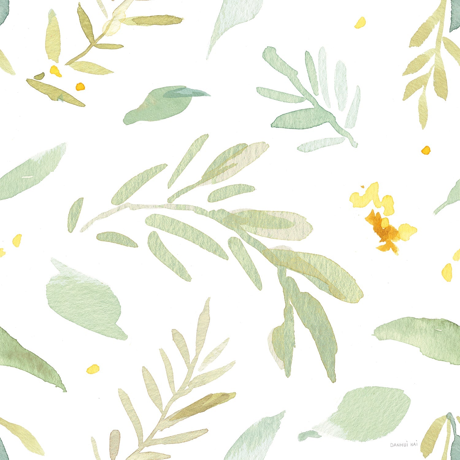 Watercolor Jewels Pattern Style A, Wallpaper