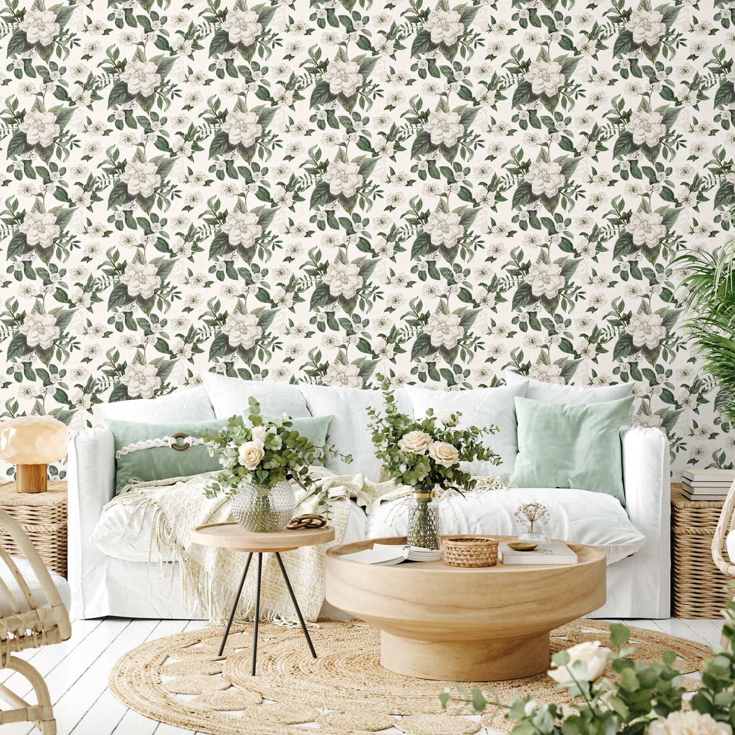 Weathered Garden Pattern, Style A, Wallpaper