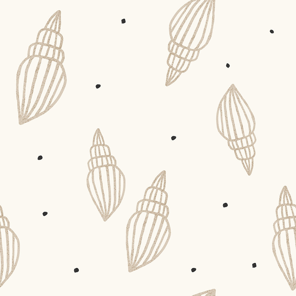 Wentletrap Seashells-wallpaper-eco-friendly-easy-removal-Gioia Wall Art-1