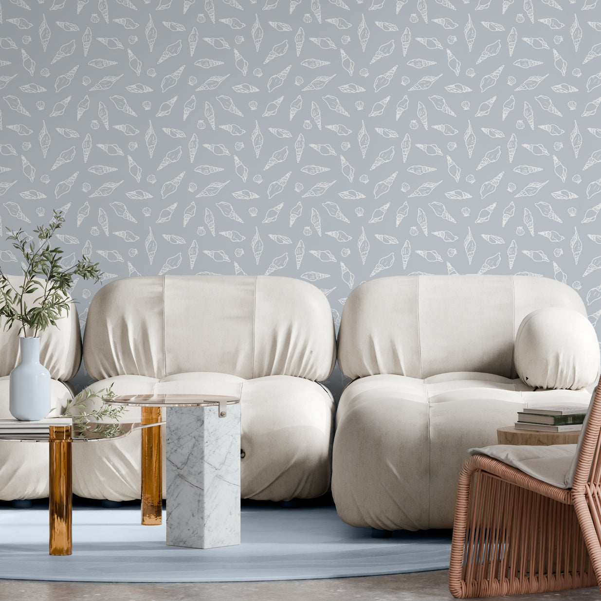 Whelk And Scallops-wallpaper-eco-friendly-easy-removal-Gioia Wall Art-5