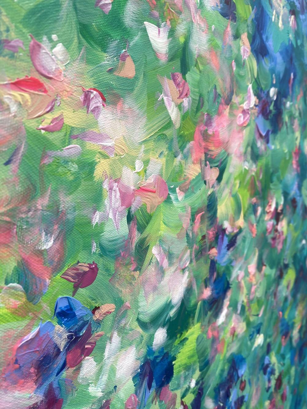 Whimsical Garden, Original Hand-Painted Canvas By Katherine Spiller-by-Katherine Spiller-original art-Gioia