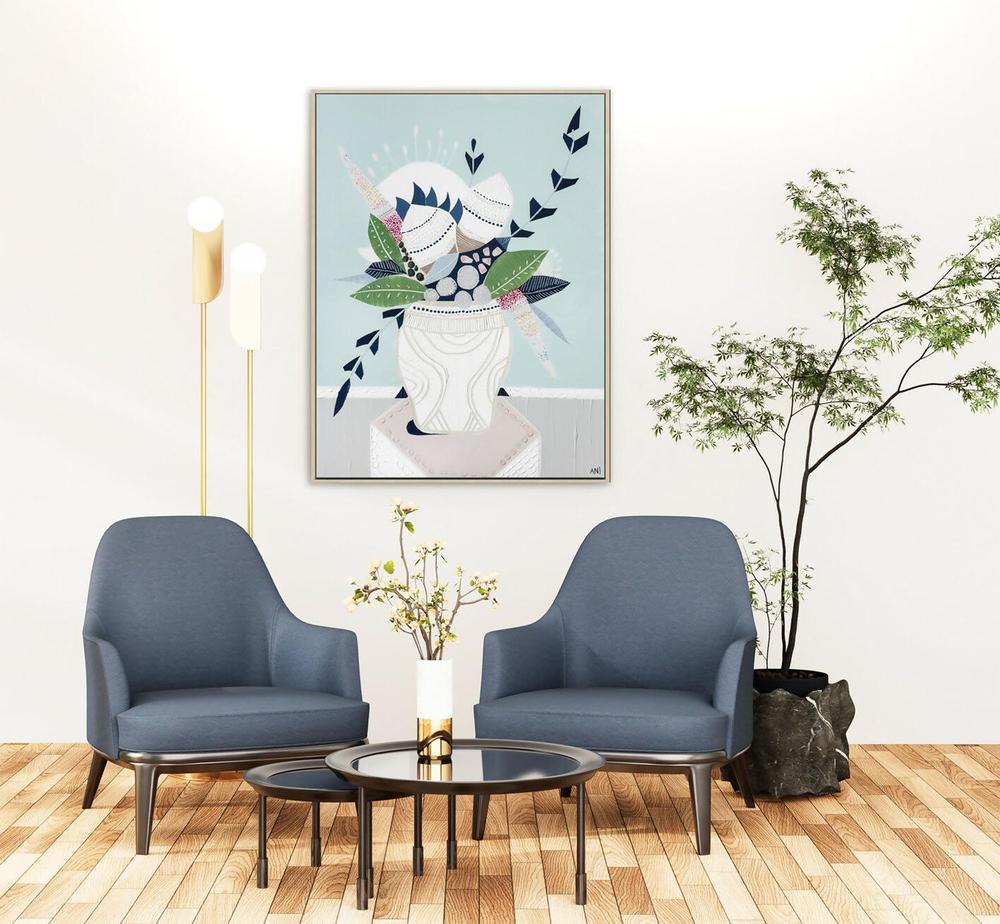 Wild Banksia Bouquet, Original Hand-Painted Canvas By Ani Ipradjian-by-Ani Ipradjian-original art-Gioia
