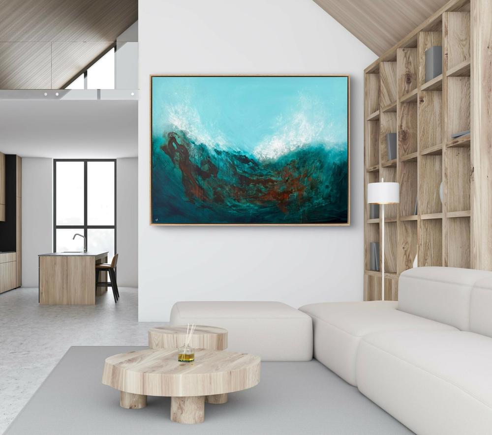 Wild Sea-by-Carrie Welsh-original art-Gioia