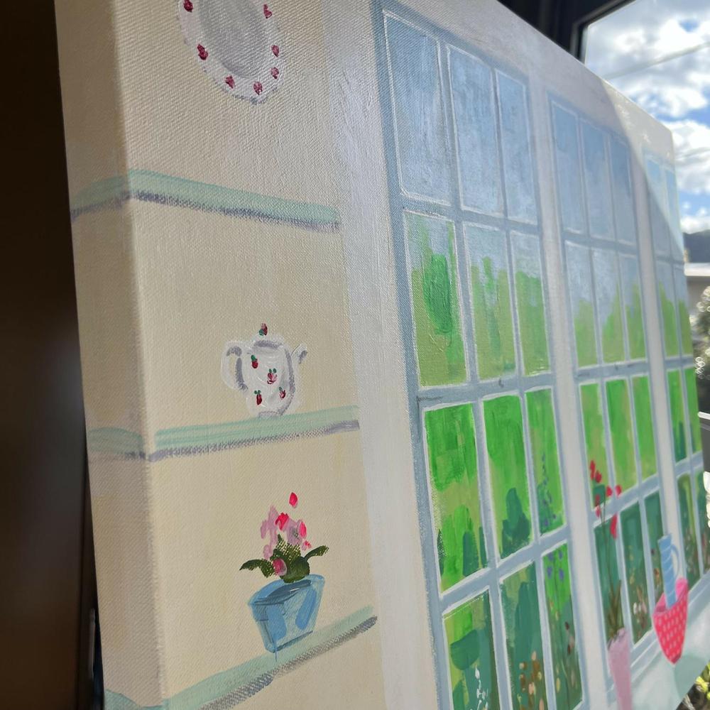 Willowvale Window. Original hand-painted artwork by Meredith Howse.-by-Meredith Howse-original art-Gioia