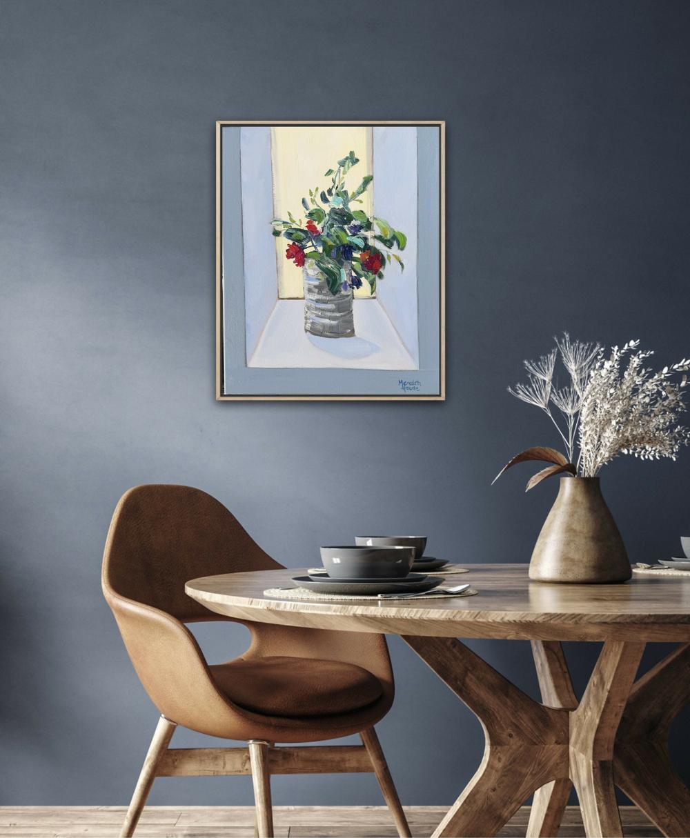 Windowsill in Cornwall , Original Artwork-by-Meredith Howse-original art-Gioia