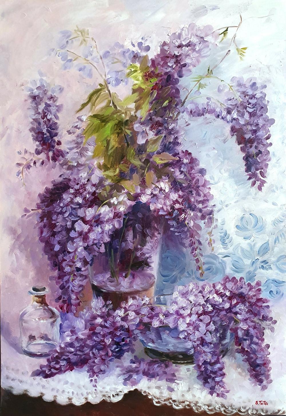 Wisteria Rhapsody-by-Tatyana Soboleva Original Art-original art-Gioia