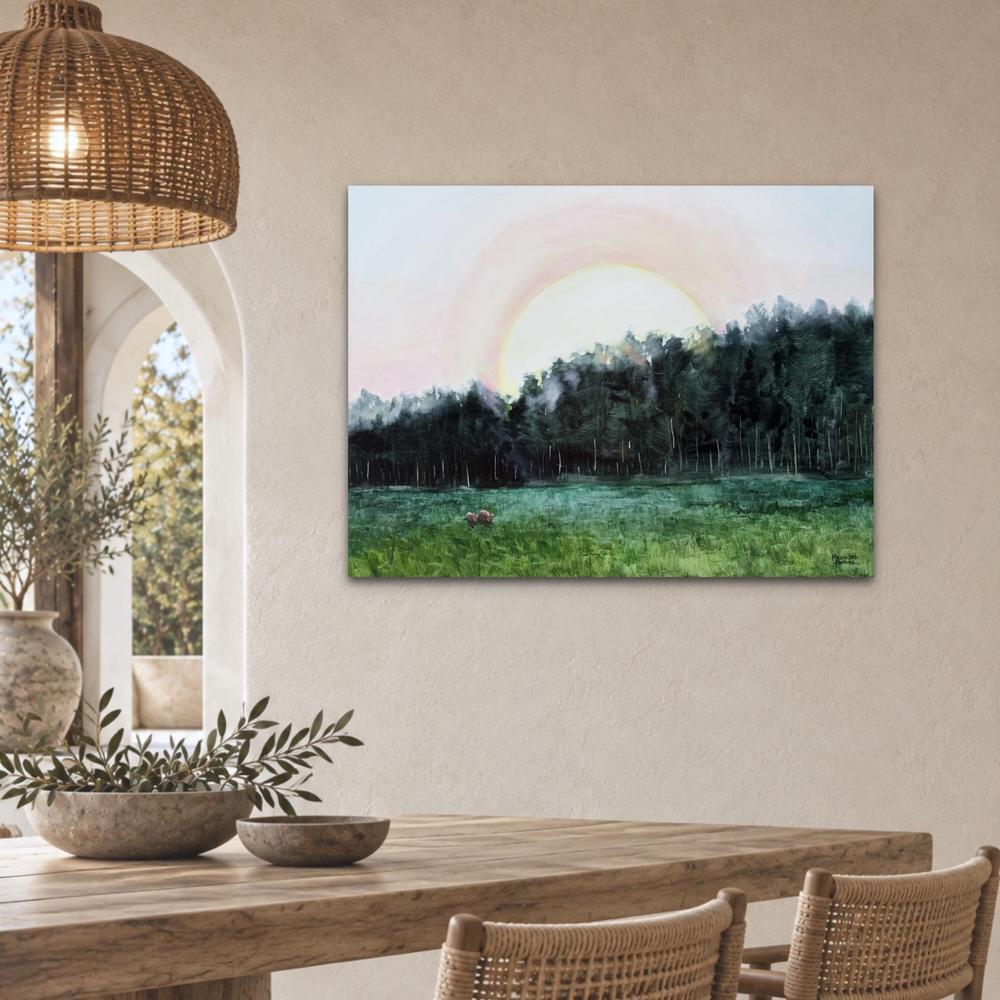 Wombats at first Light. Original hand-painted artwork by Meredith Howse.-by-Meredith Howse Original Art-original art-Gioia