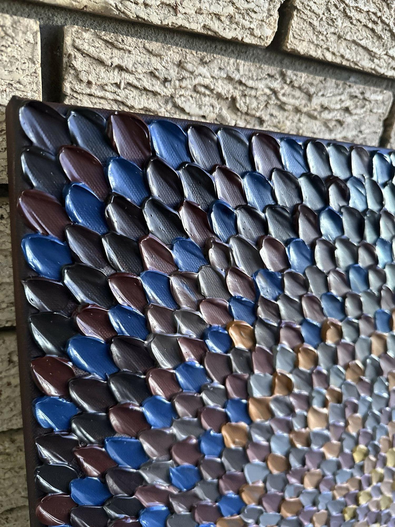 Dark Nights I Acrylic On Canvas 91.4X91.4Cm By Guzaliya Xavier Original Artwork