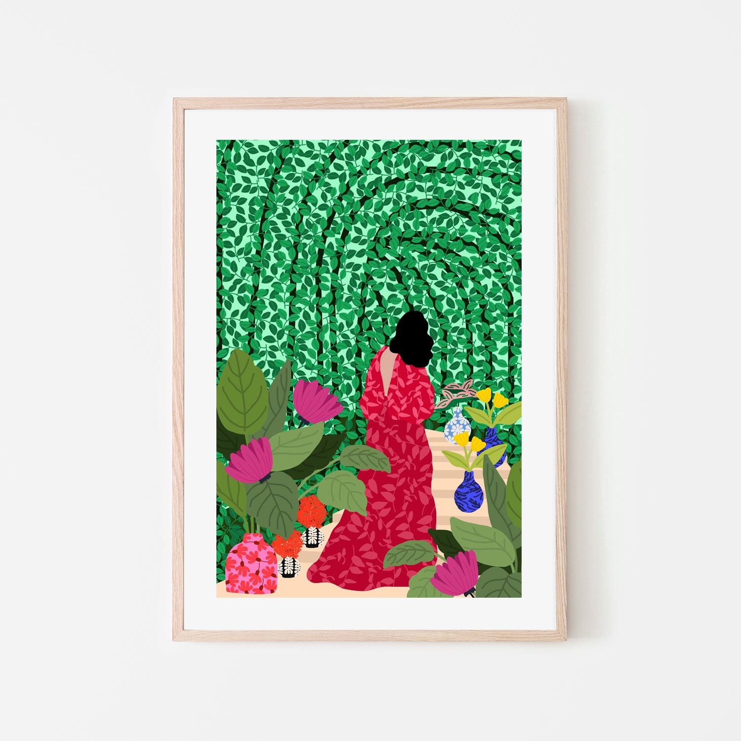 Girl At Her Garden