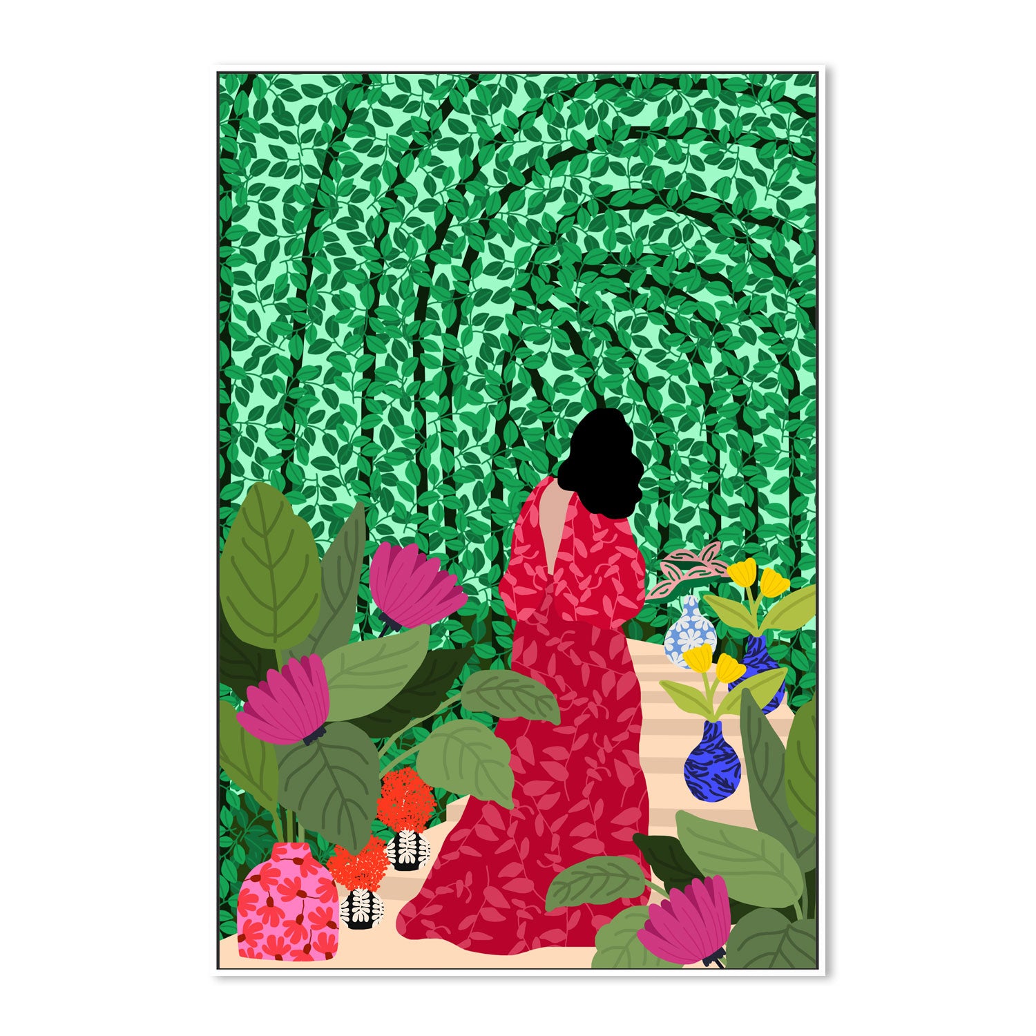 Girl At Her Garden