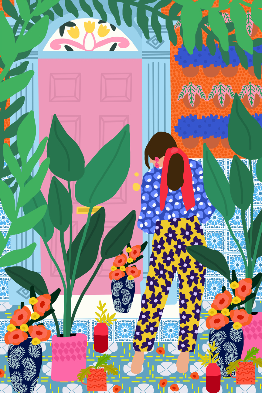 Admiring The Plants