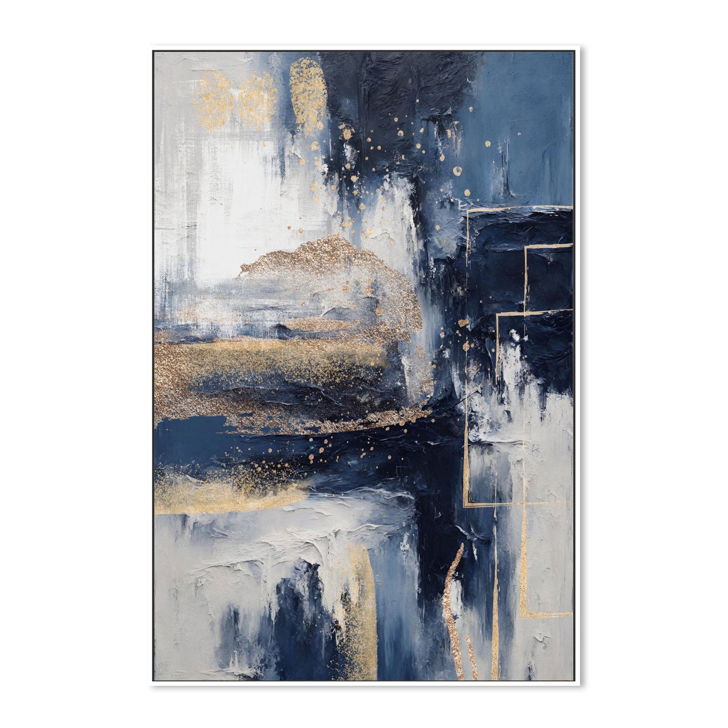 wall-art-print-canvas-poster-framed-Midnight with Gold, Style A , By Sally Ann Moss-5