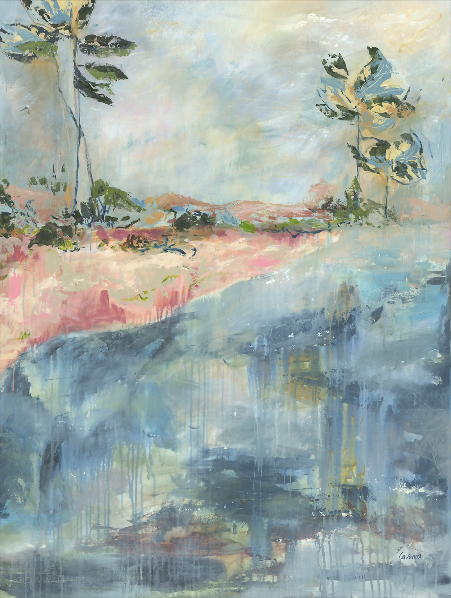 Pulbara Dip Acrylic On Canvas 92X118Cm By Karen Cavania Original Artwork