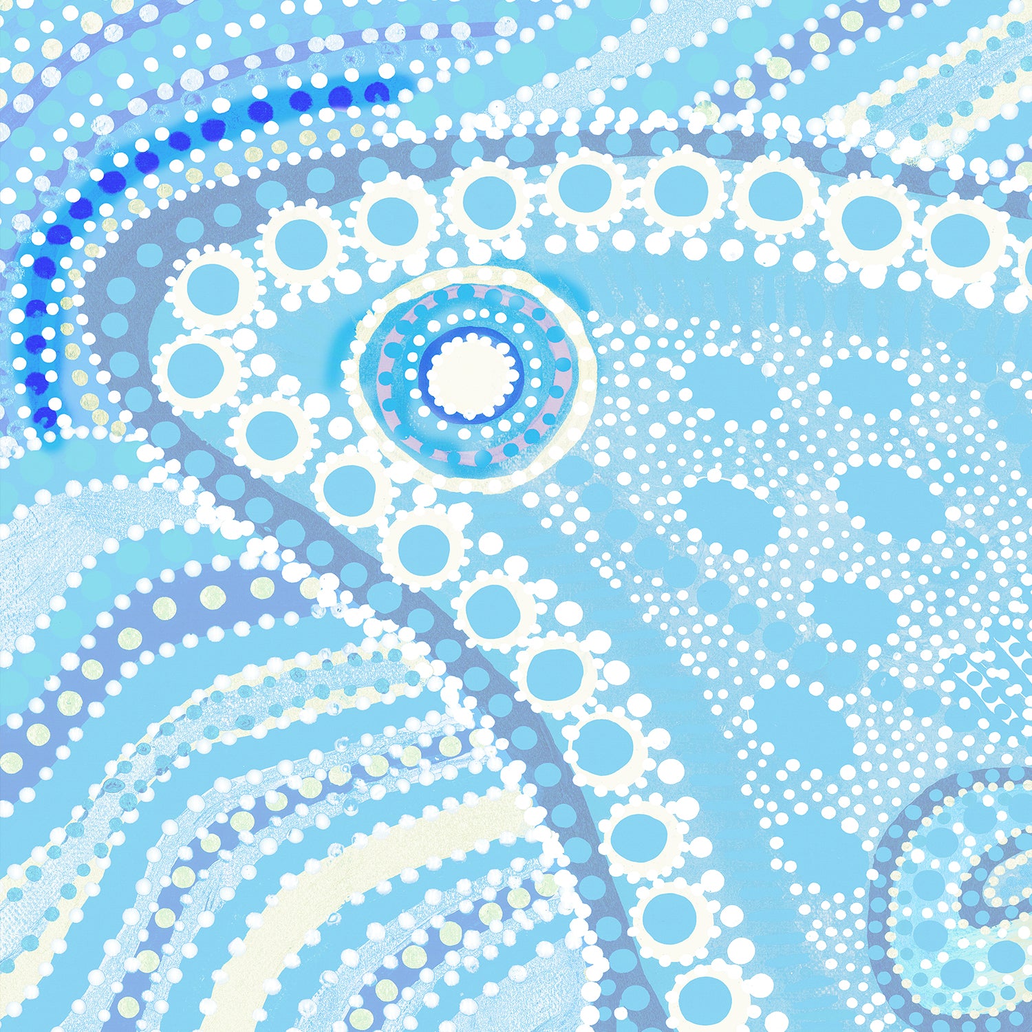Biluun's Journey Blue , By Tahni Derbin