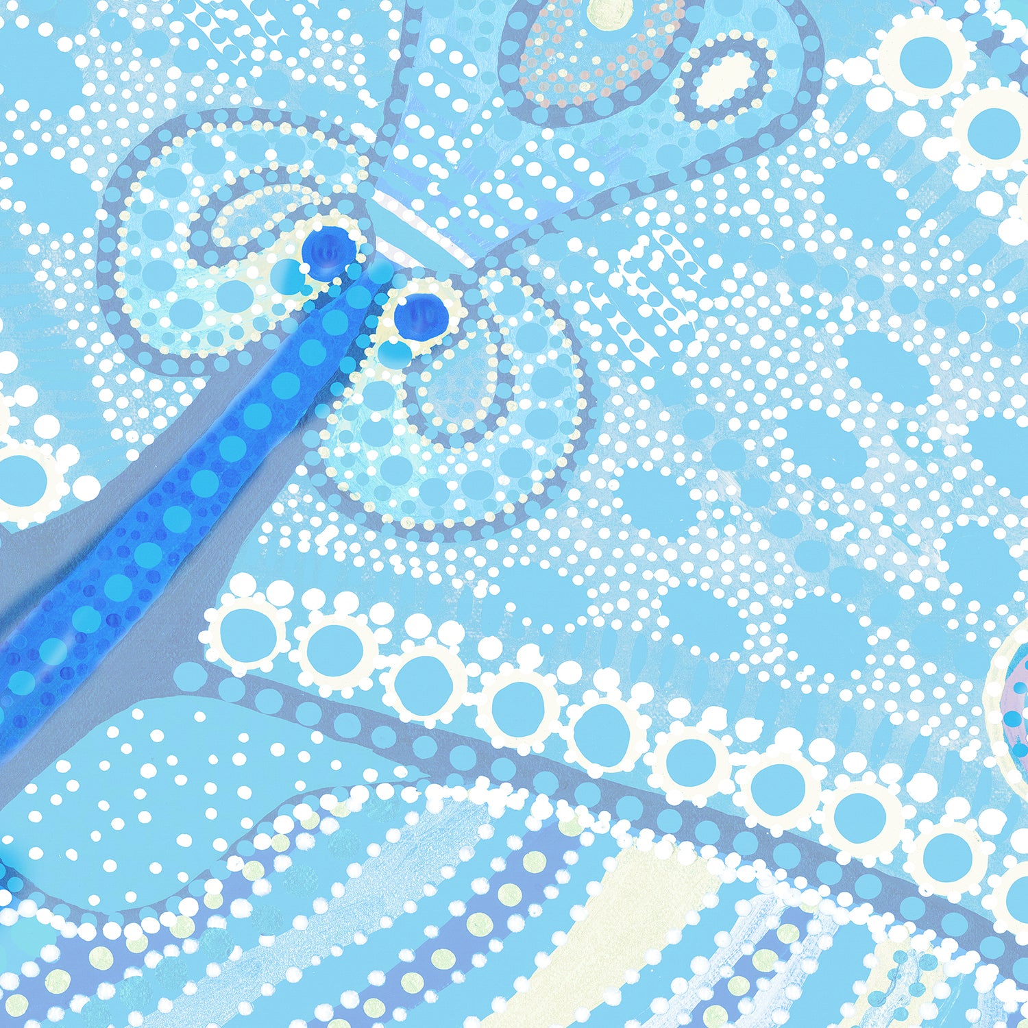 Biluun's Journey Blue , By Tahni Derbin