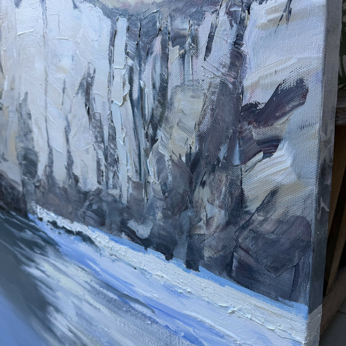 Tunnel Beach Dunedin. Original hand-painted Artwork by Meredith Howse