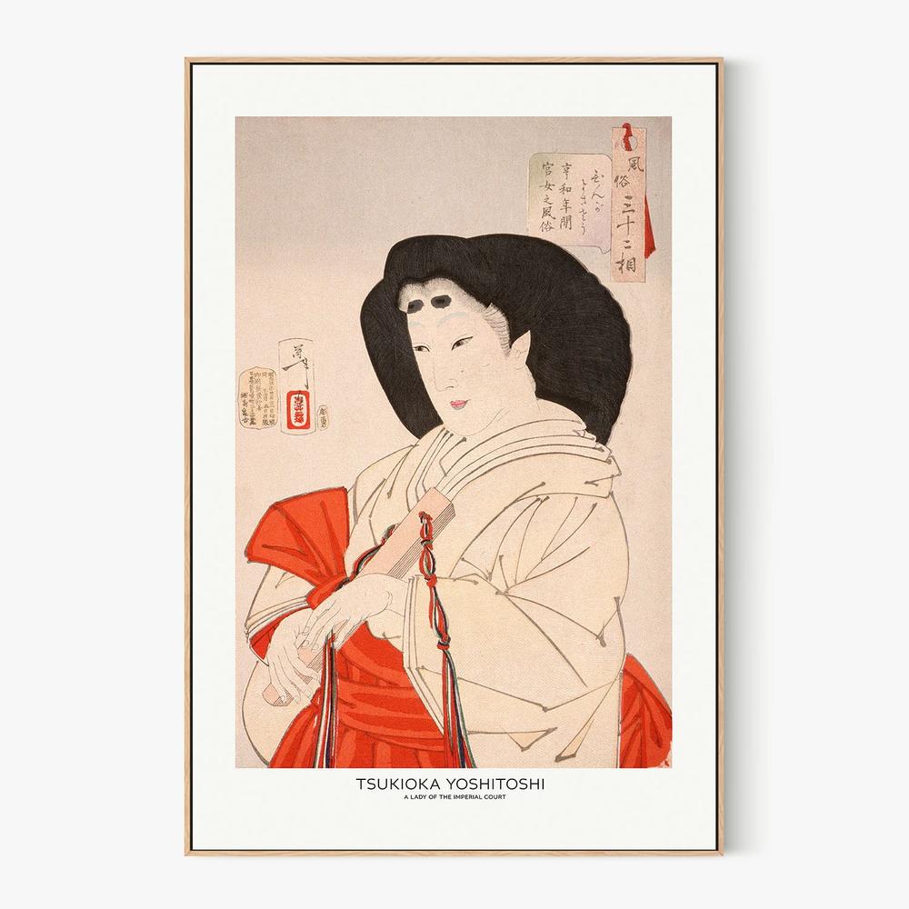 A Lady of the Imperial Court In the Kyōwa Period 1888-by-Tsukioka Yoshitoshi-wall-art-print-canvas-poster-framed-Gioia