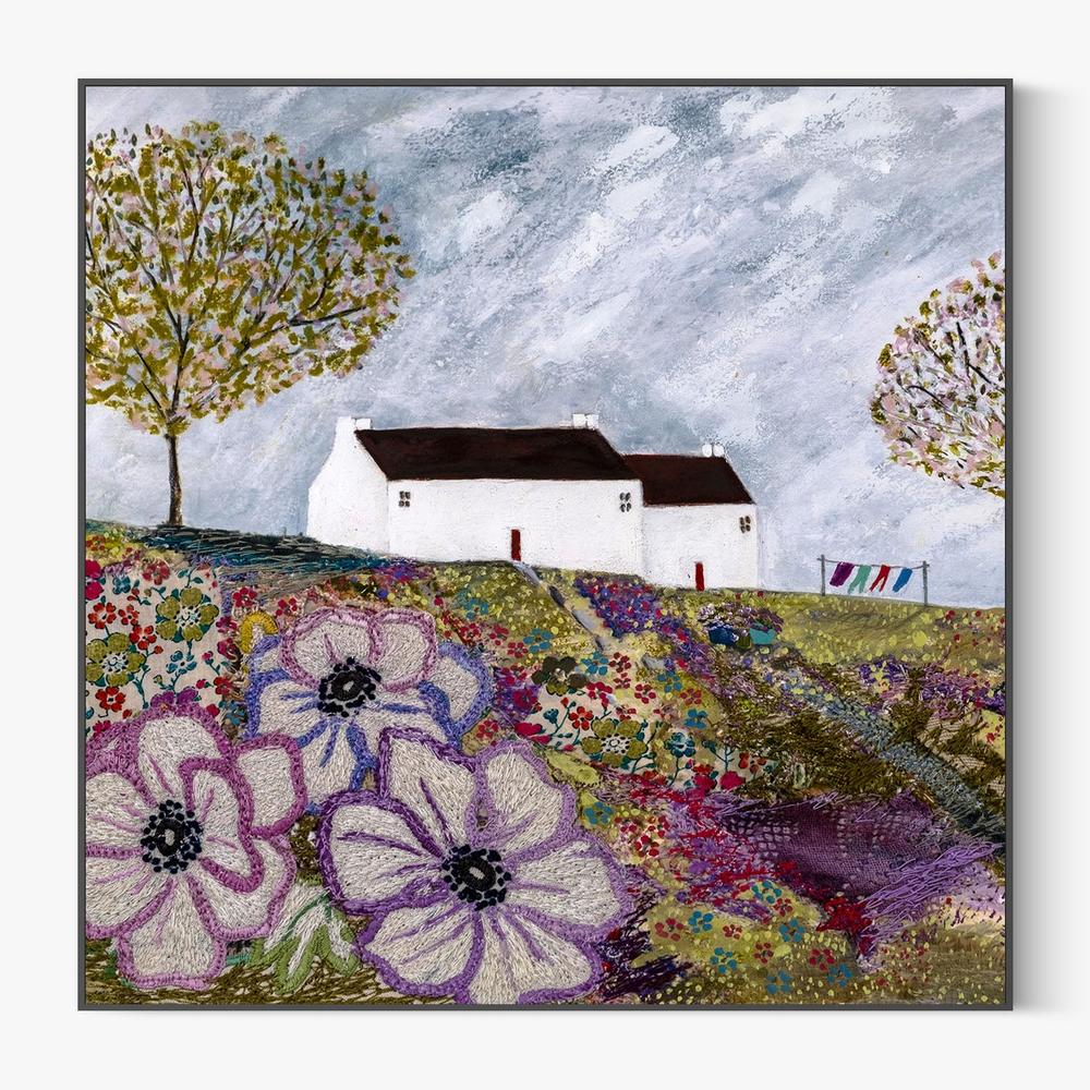 A summers washday-by-Louise O'Hara-wall-art-print-canvas-poster-framed-Gioia