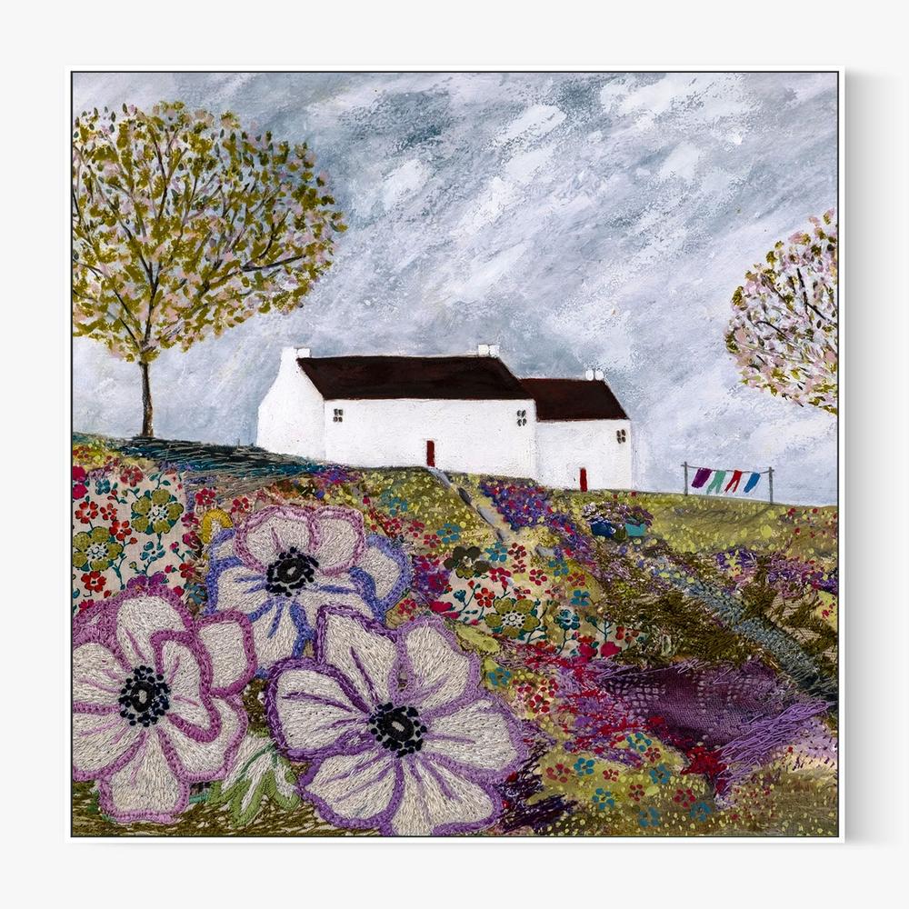 A summers washday-by-Louise O'Hara-wall-art-print-canvas-poster-framed-Gioia