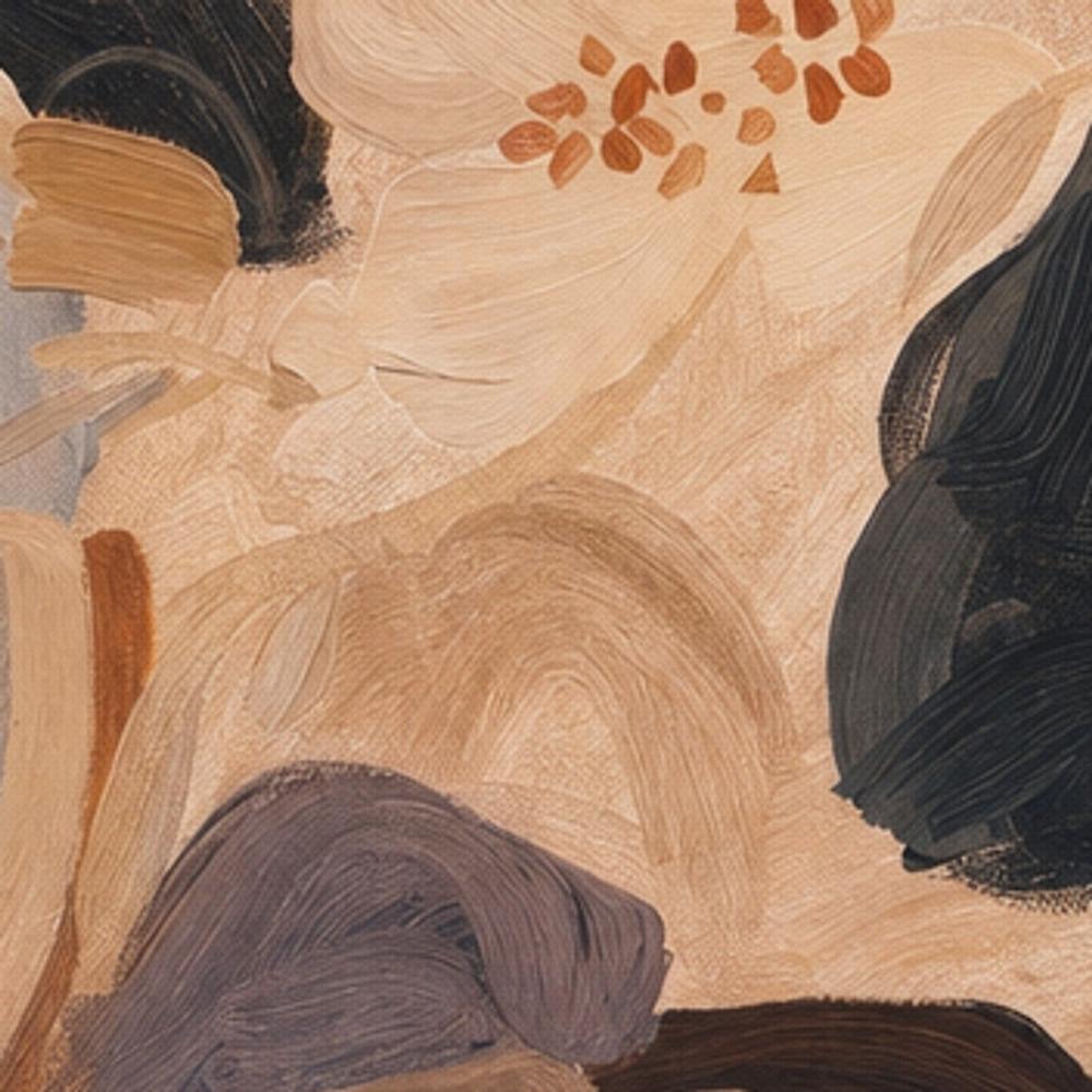 Abstract Blooms, Warm Brown-by-Stephanie Jeuffroy-wall-art-print-canvas-poster-framed-Gioia
