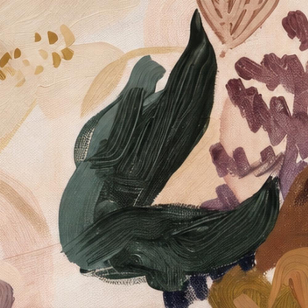 Abstract Blooms, Warm Neutral-by-Stephanie Jeuffroy-wall-art-print-canvas-poster-framed-Gioia
