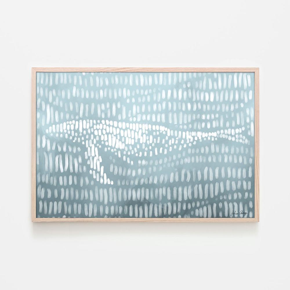 wall-art-print-canvas-poster-framed-Abstract Blue Whale-6