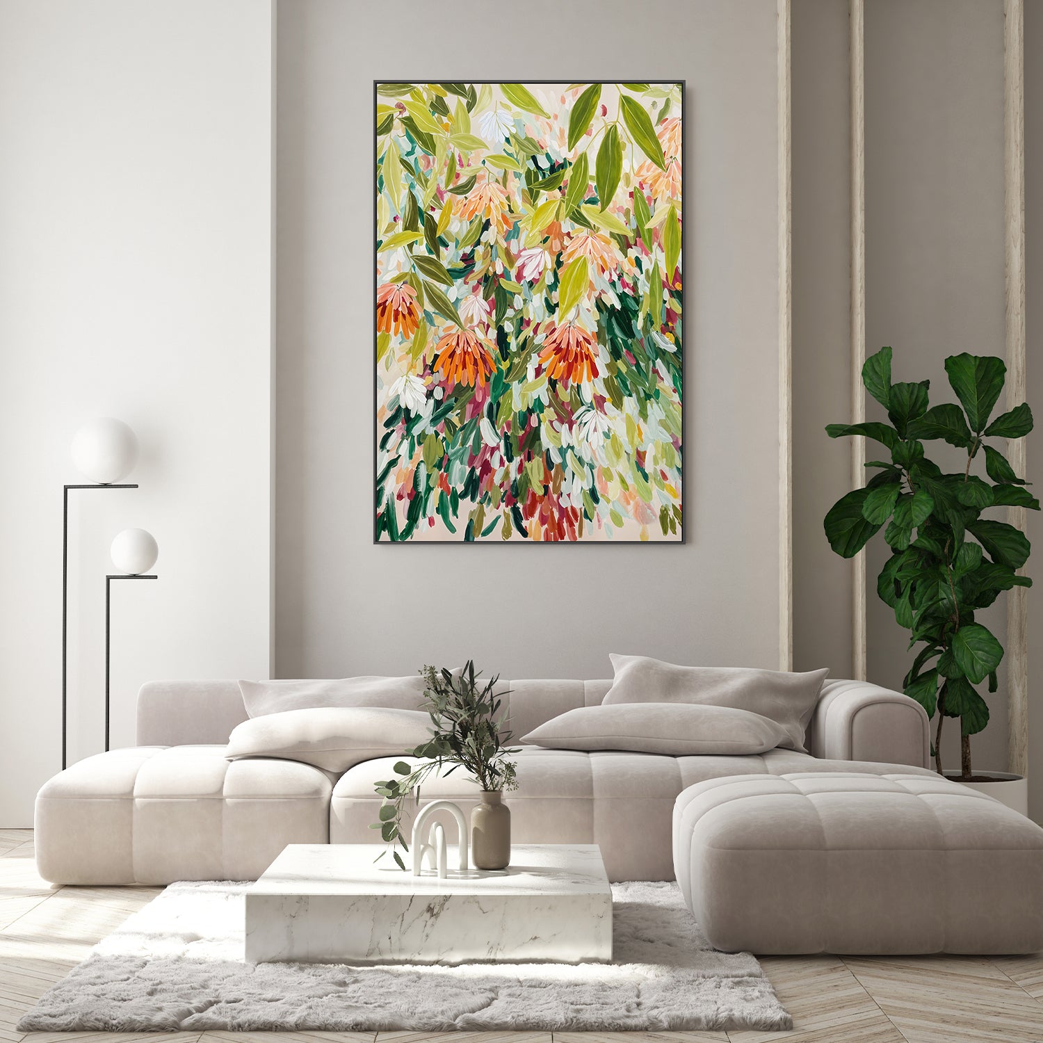 Abstract Floral Garden-by-Edie-wall-art-print-canvas-poster-framed-Gioia