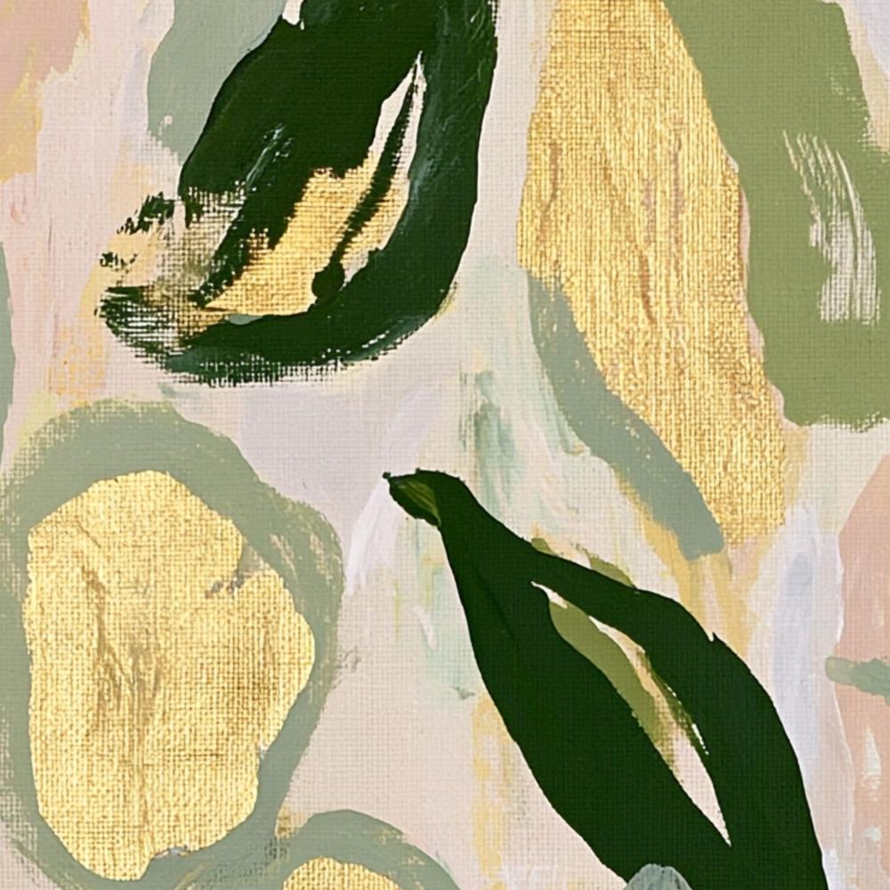 Abstract Gold Leaves-by-Stephanie Jeuffroy-wall-art-print-canvas-poster-framed-Gioia