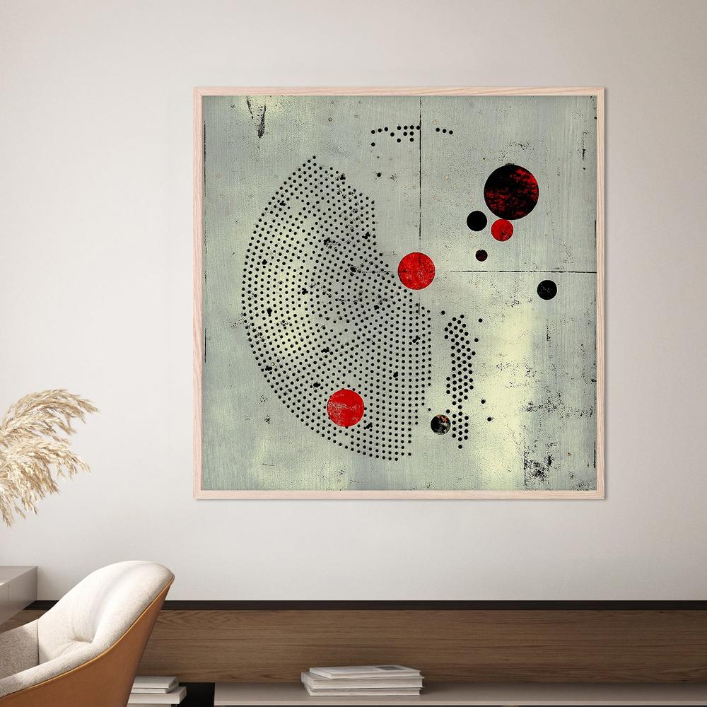 Abstract Red Circles-by-Petr Strnad-wall-art-print-canvas-poster-framed-Gioia