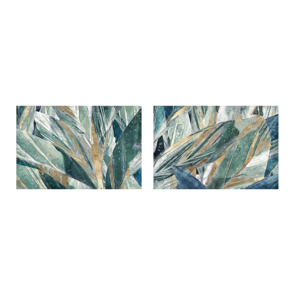 Abstraction of Leaves, Style A & B, Set Of 2-by-Leda Robertson-wall-art-print-canvas-poster-framed-Gioia