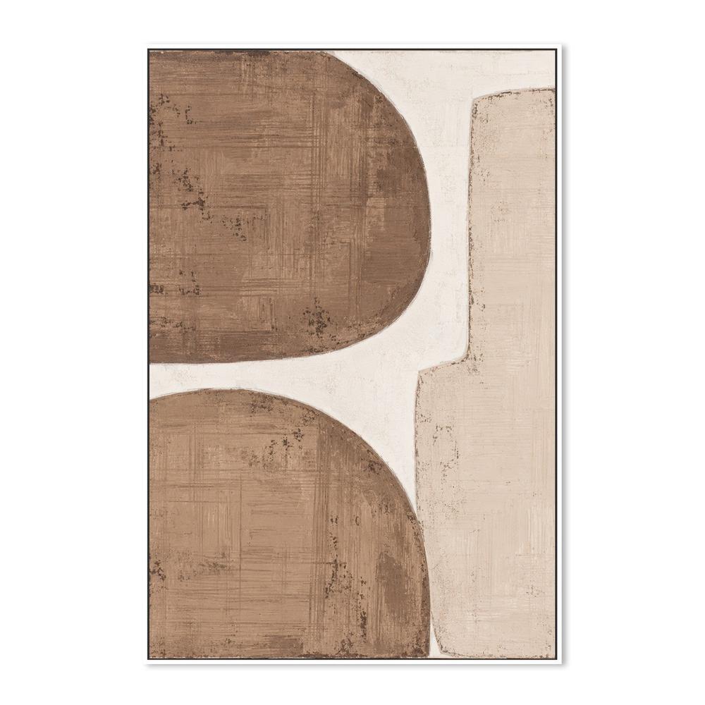 Neutral abstract organic geometric blocks, style A