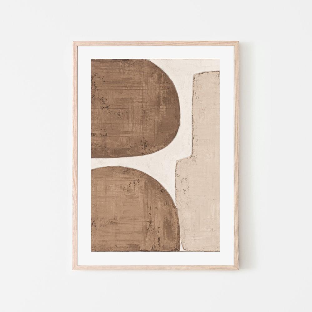 Neutral abstract organic geometric blocks, style A