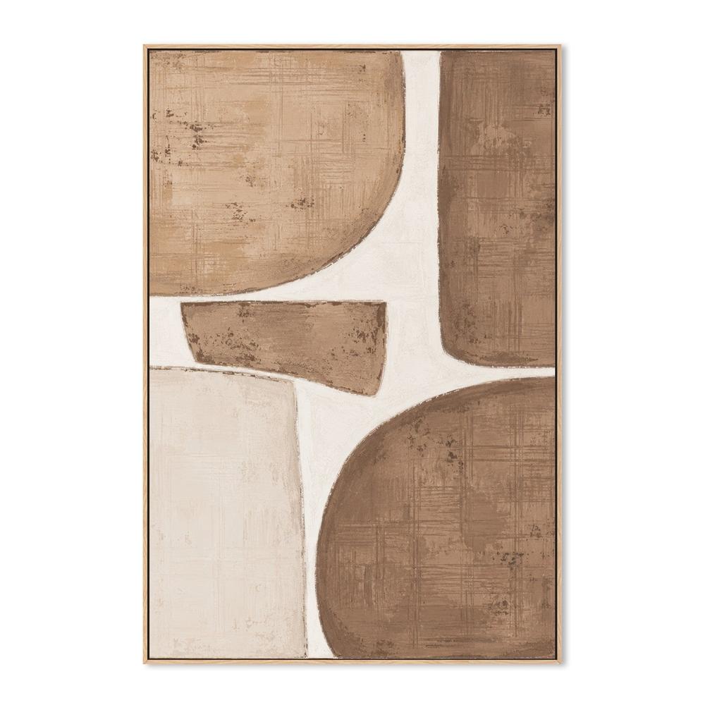 Neutral abstract organic geometric blocks, style B