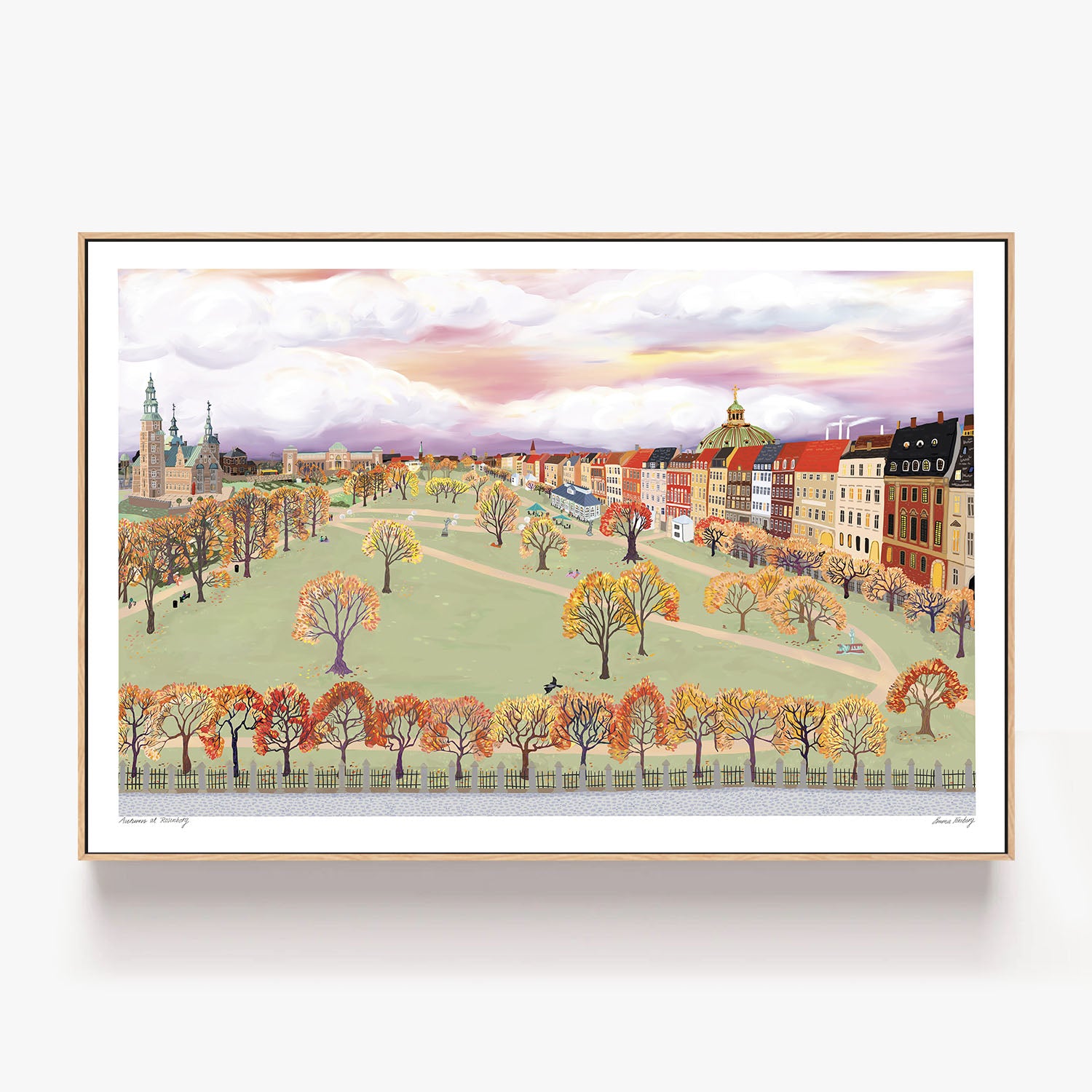 Autumnat Rosenborg-by-Emma Forsberg-wall-art-print-canvas-poster-framed-Gioia