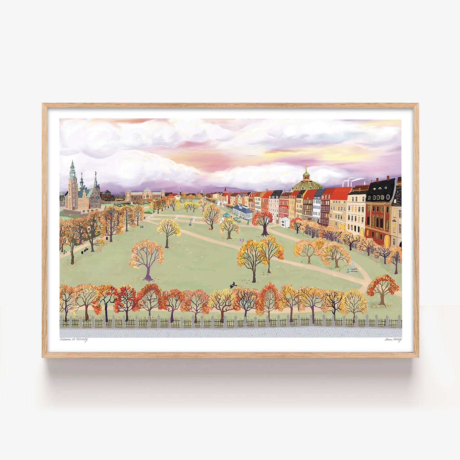 Autumnat Rosenborg-by-Emma Forsberg-wall-art-print-canvas-poster-framed-Gioia