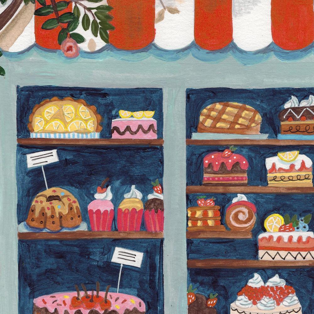 Bakery Cat Cafe-by-Caroline Bonne Muller-wall-art-print-canvas-poster-framed-Gioia