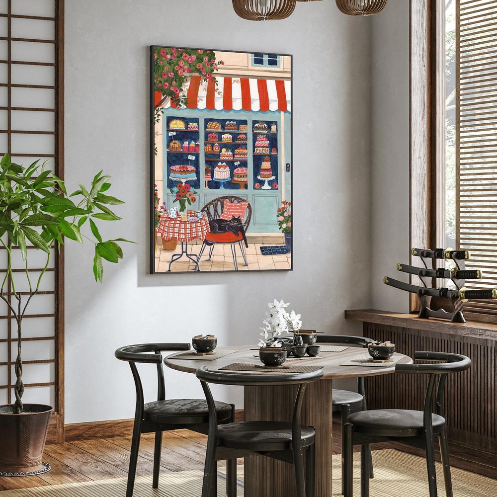 Bakery Cat Cafe-by-Caroline Bonne Muller-wall-art-print-canvas-poster-framed-Gioia