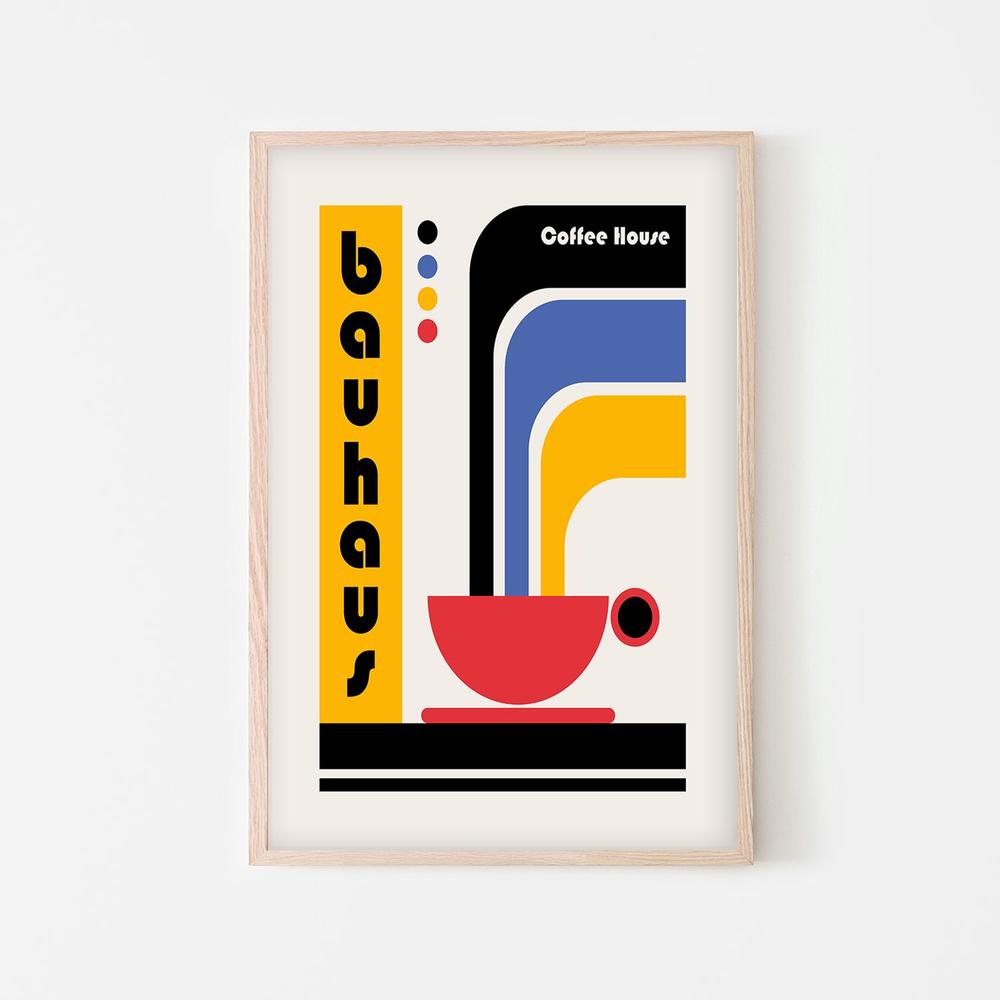 Bauhaus Coffee House-by-Retrodrome-wall-art-print-canvas-poster-framed-Gioia