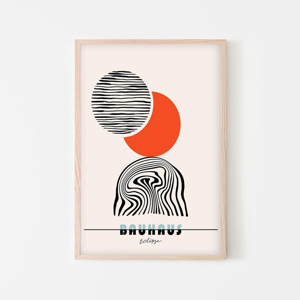 Bauhaus Eclipse-by-CATS AND DOTZ-wall-art-print-canvas-poster-framed-Gioia