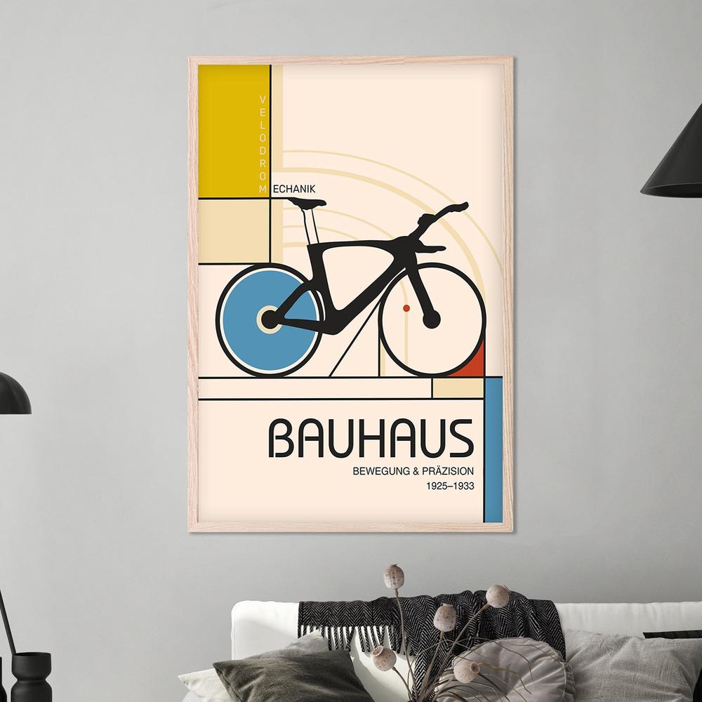 Bauhaus Geometric Cycling-by-Fadil Roze-wall-art-print-canvas-poster-framed-Gioia