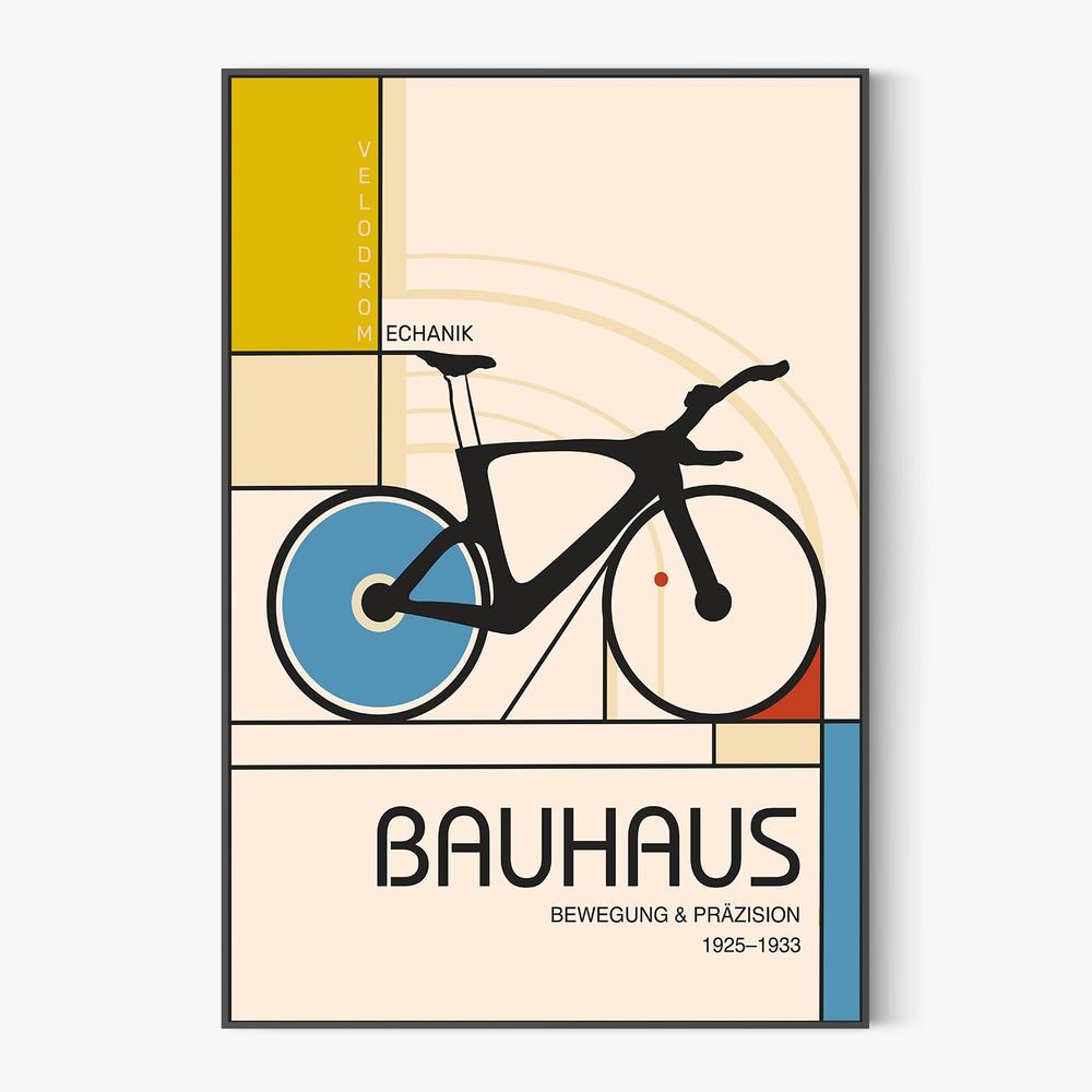 Bauhaus Geometric Cycling-by-Fadil Roze-wall-art-print-canvas-poster-framed-Gioia