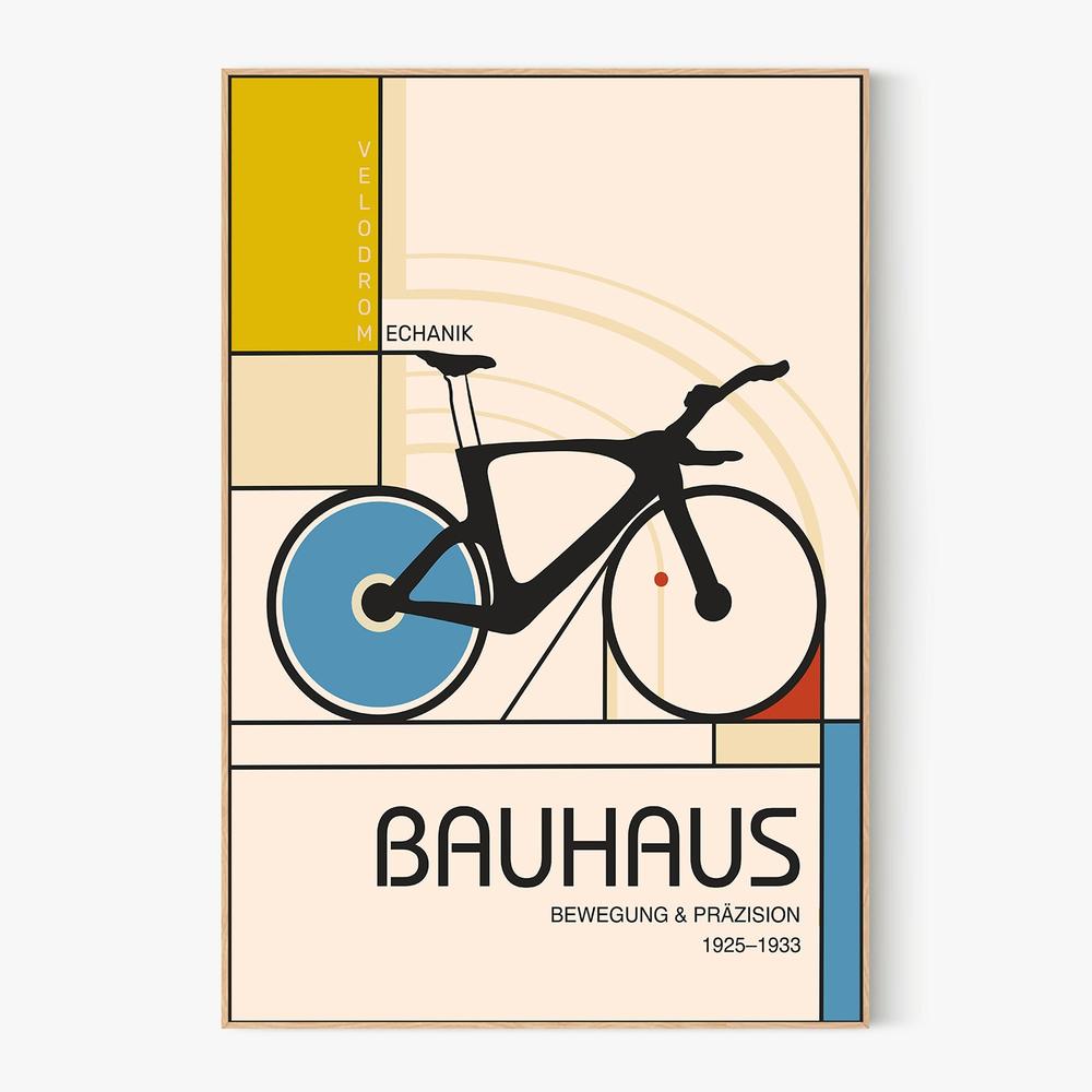 Bauhaus Geometric Cycling-by-Fadil Roze-wall-art-print-canvas-poster-framed-Gioia
