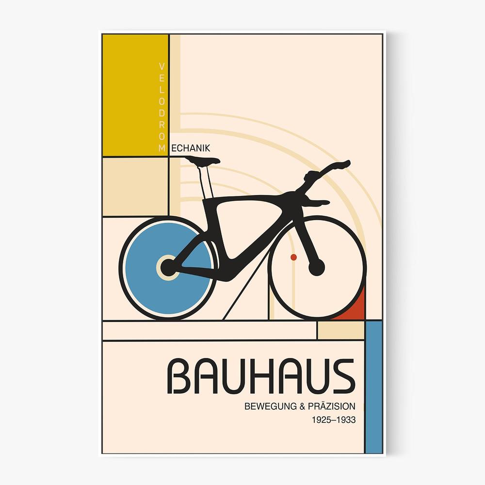 Bauhaus Geometric Cycling-by-Fadil Roze-wall-art-print-canvas-poster-framed-Gioia
