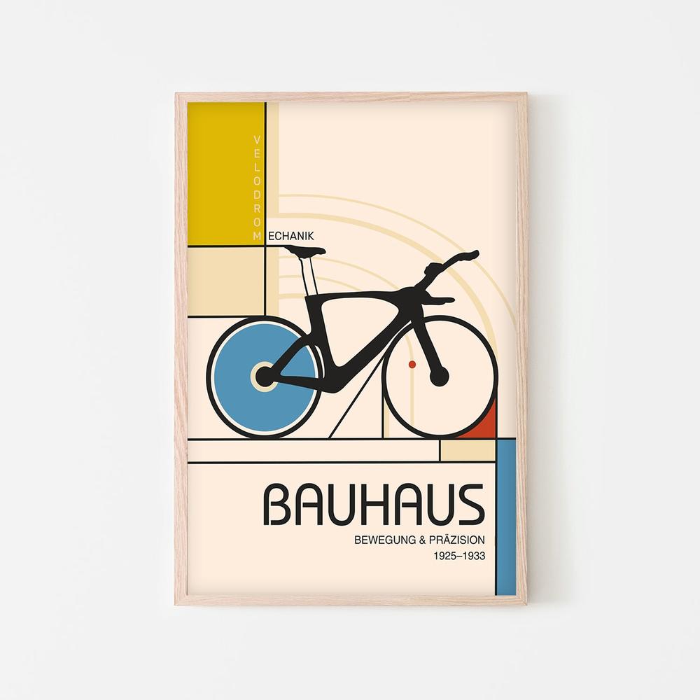 Bauhaus Geometric Cycling-by-Fadil Roze-wall-art-print-canvas-poster-framed-Gioia