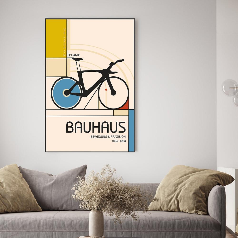 Bauhaus Geometric Cycling-by-Fadil Roze-wall-art-print-canvas-poster-framed-Gioia